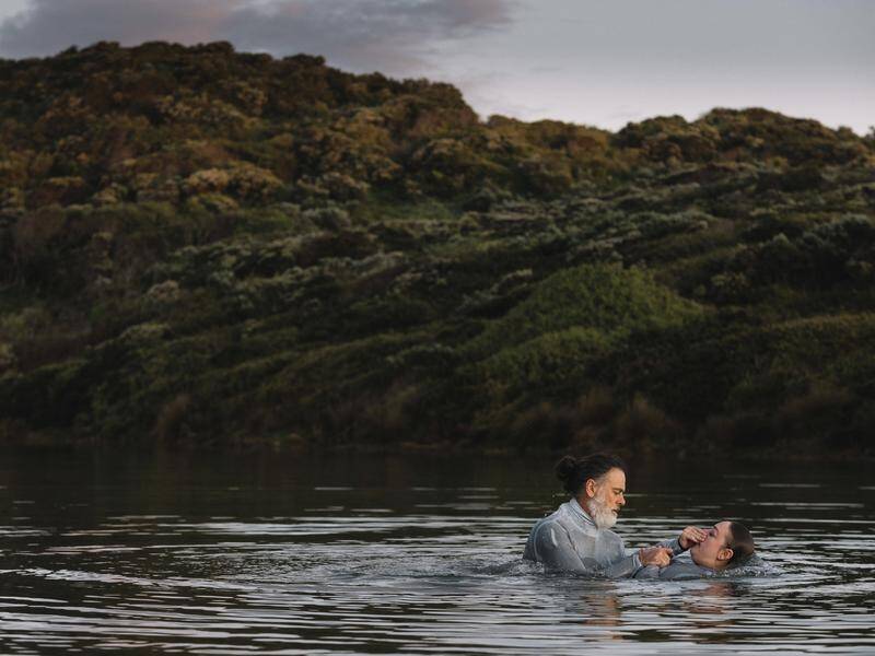 Artist Ida Sophia's "Witness" was shot at South Australian salt lake The Pool of Siloam. (PR HANDOUT IMAGE PHOTO)