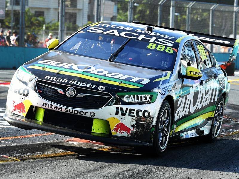 Strategy and luck have enabled Craig Lowndes to finish second on the Gold Coast after starting 21st.