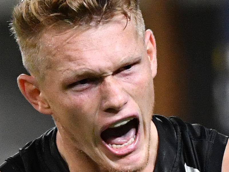 Adam Treloar has staked a bid to make his debut for the Western Bulldogs in round one of the AFL.