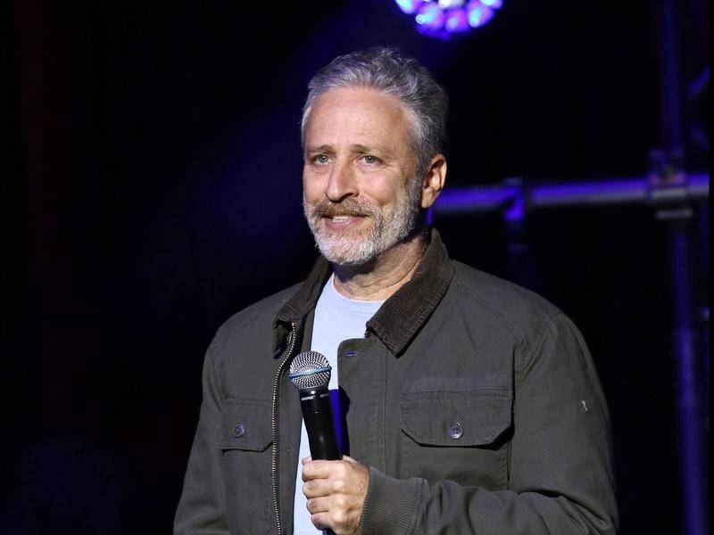 Comedian Jon Stewart has helped rescue two goats that wandered onto New York subway tracks.