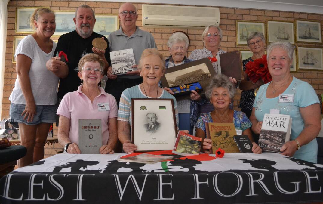 PLANNING: Working hard on the first ever Bawley Point, Kioloa, Termeil Anzac service are Tracey Hatch (back left), Russell Clifton, Col Mason, Florence Curtis, Judi Ferguson, Kate Crellin, Helen Nelson (front left), Rae Howard-Riley, Marie O’Connell and Cathy Clifton.