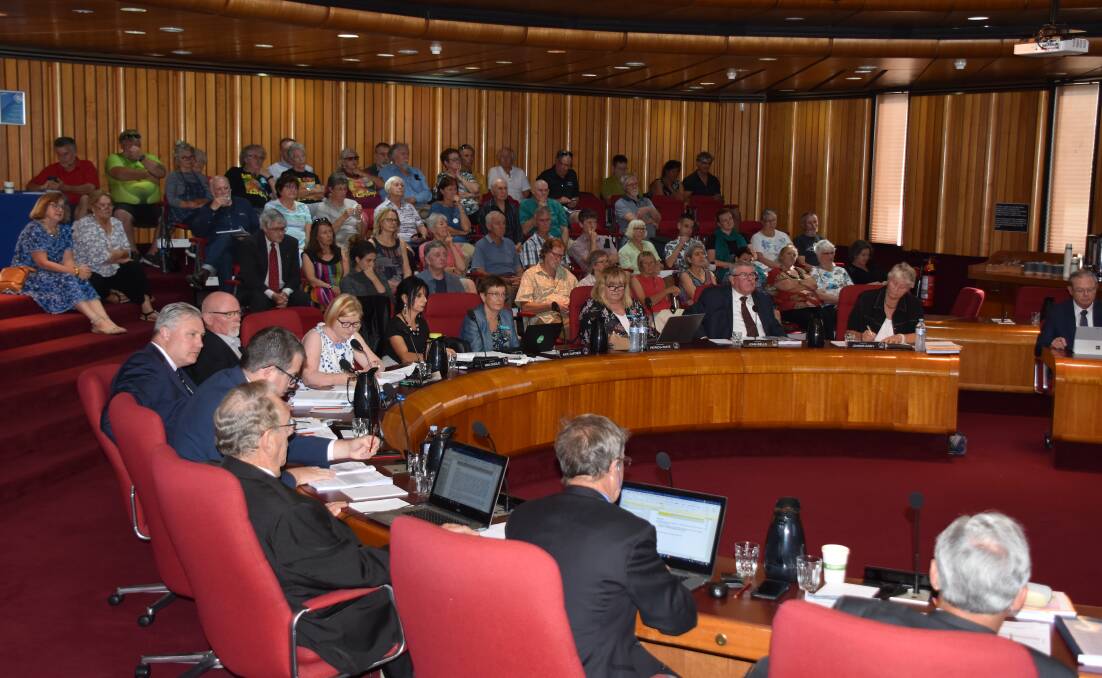 A full house at Shoalhaven City Council's November 2019 ordinary meeting. 