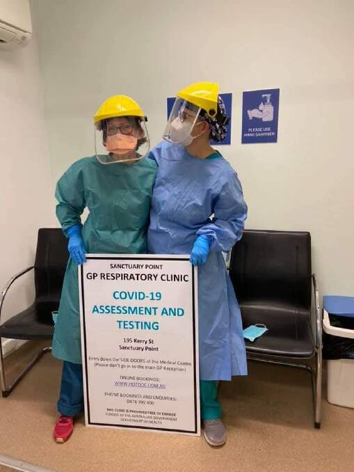 Sanctuary Point Respiratory Clinic staff are urging more members of the community to come forward and get tested. Photo: Facebook.