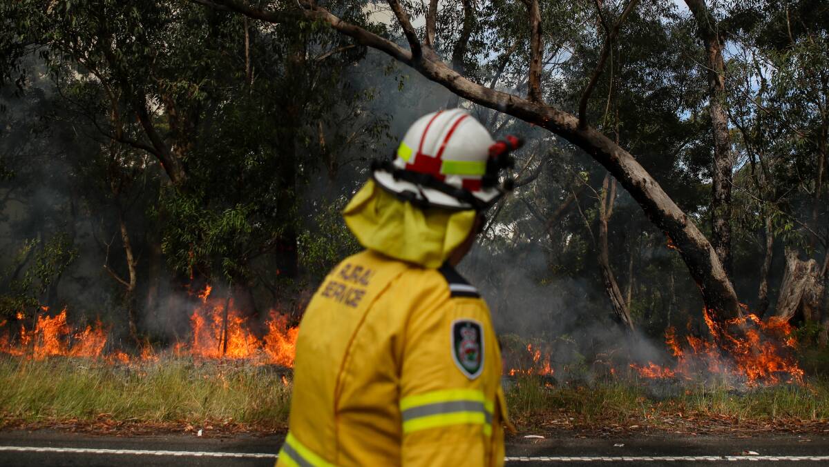 A NSW Rural Fire Service firefighter. File picture by Adam McLean 