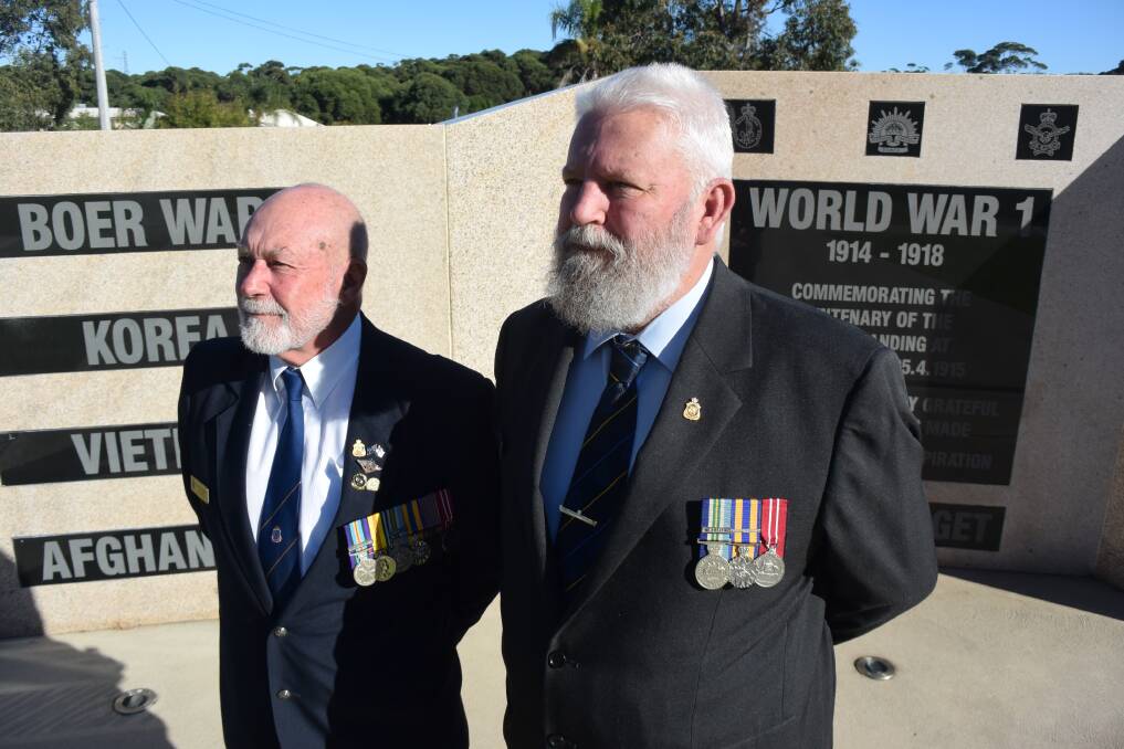 Paul Warren (right) and Russell Williams are looking forward to Anzac Day.