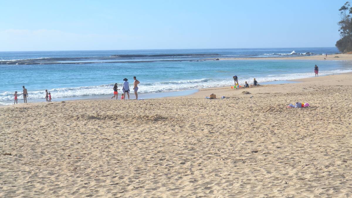 Mollymook Beach's sewerage overflow alert. Picture file