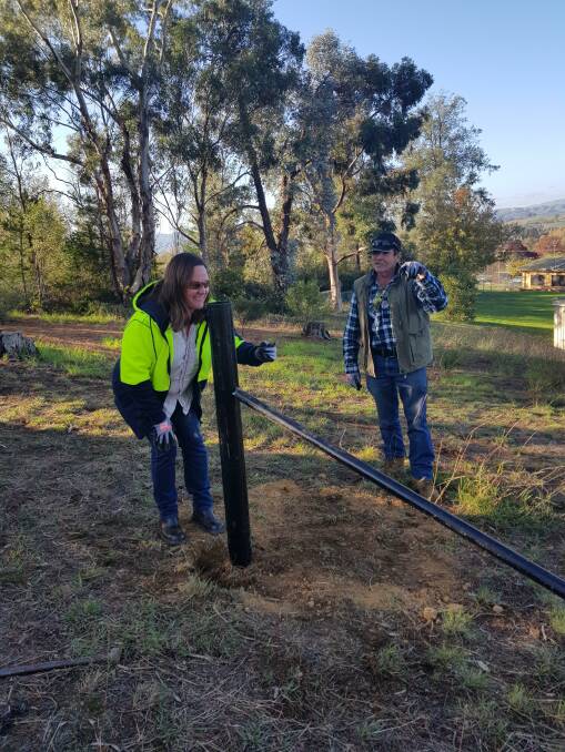 RECOVERY SKILLS: Students at a recent TAFE NSW Statement of Attainment in Farm Fencing course learn the finer points of fencing to help them rebuild farm infrastructure damaged in the Black Summer bushfires.