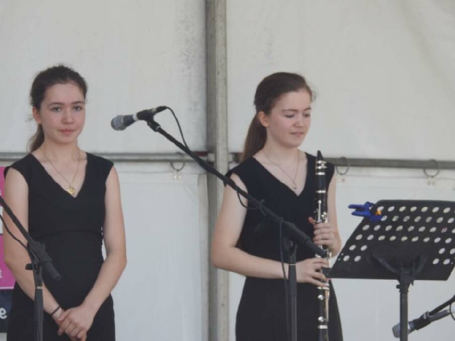 Frances and Ilona Gray received the first prize in the youth musical scholarship awards at the Australia Day celebrations in Mollymook last year. More talented musicians will feature at this year's Australia Day celebrations. Picture: Daniel Colebrook.
