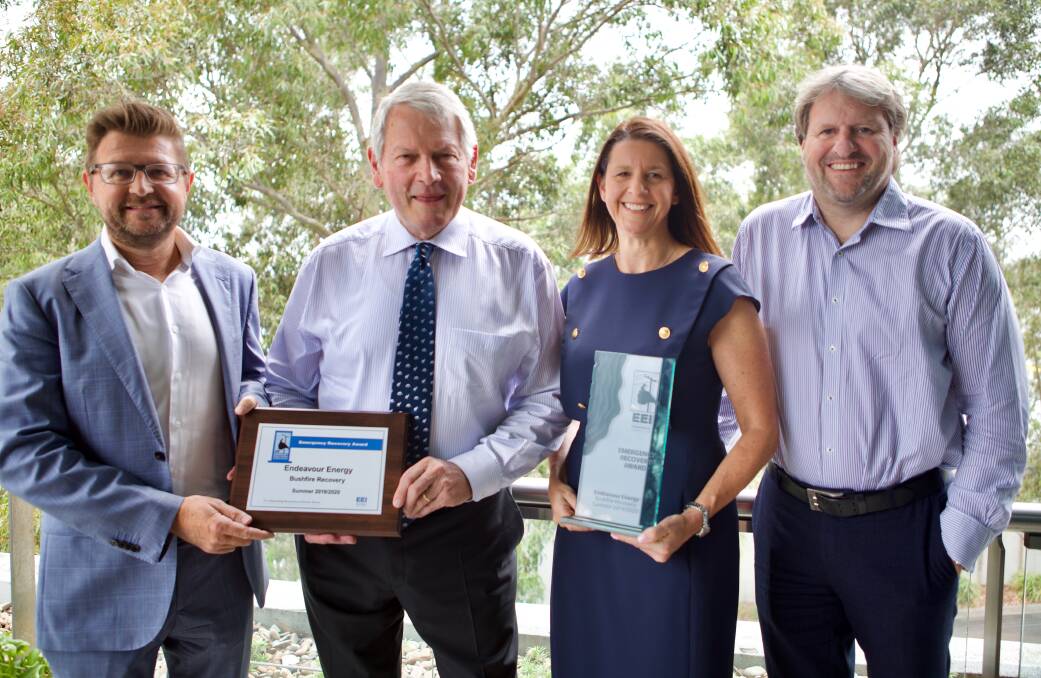 From left - Scott Ryan, Endeavour Energy General Manager Operations, Robert Webster, Endeavour Energy Chairman, Leanne Pickering, Endeavour Energy Chief Strategy & Customer Officer and Guy Chalkley, Endeavour Energy CEO.