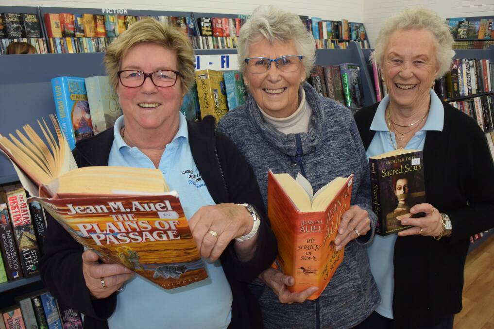 Volunteers Margaret Gerritsen, Shirley Muller and Jann Wayland would love to get their hands on more donated books.
