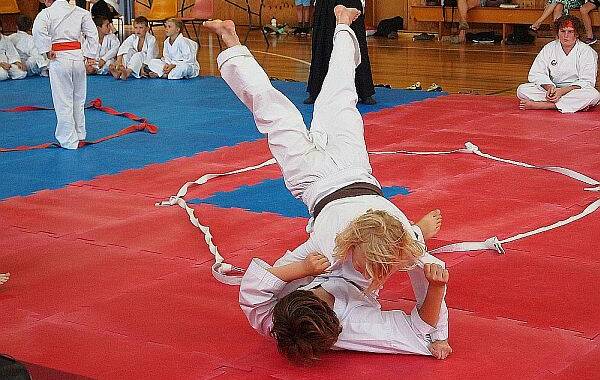 A BATTLE: Jonah De Salis and Crosby Patterson at the grading day.