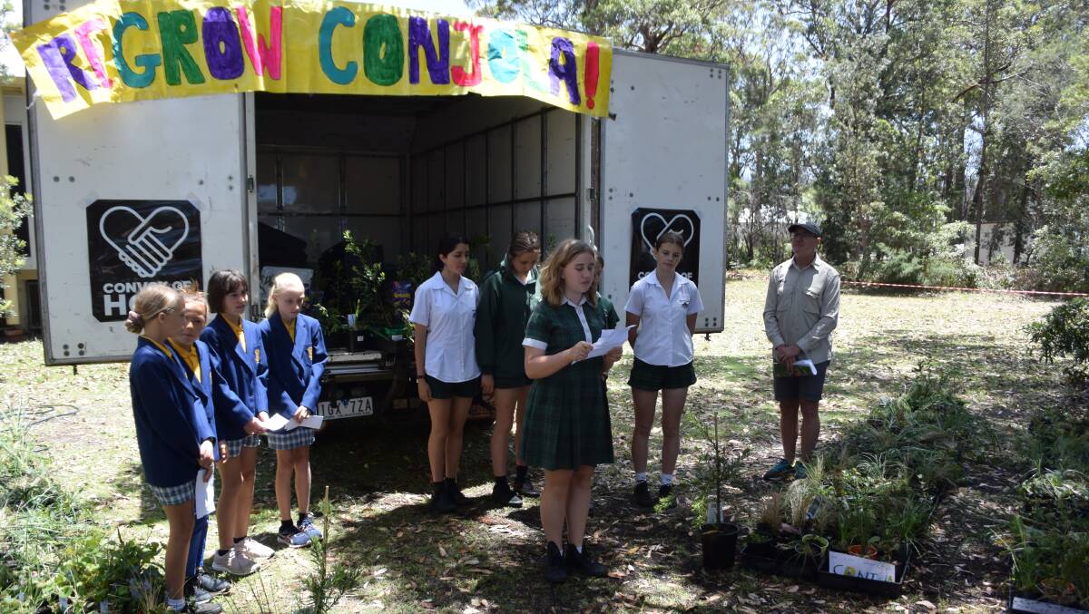 Local school children have played a vital role in the Regrow Conjola program.